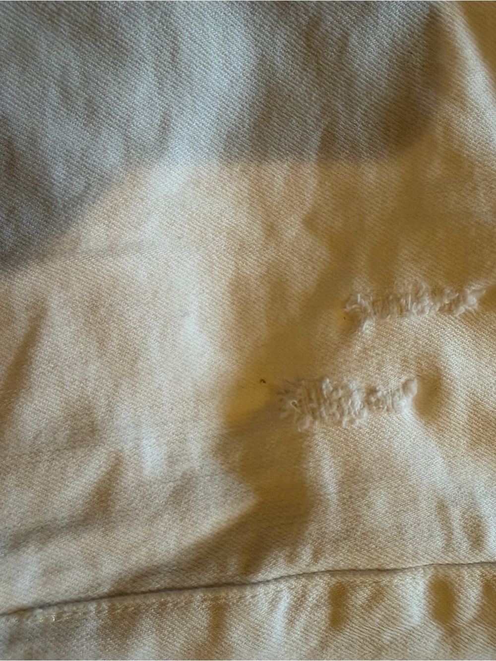 Mother White Frayed Hem Women's Jeans - Picture 6 of 6